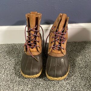 Women’s bean boots with custom laces
